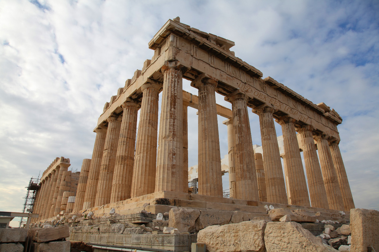 The Parthenon viewed from the southeast corner