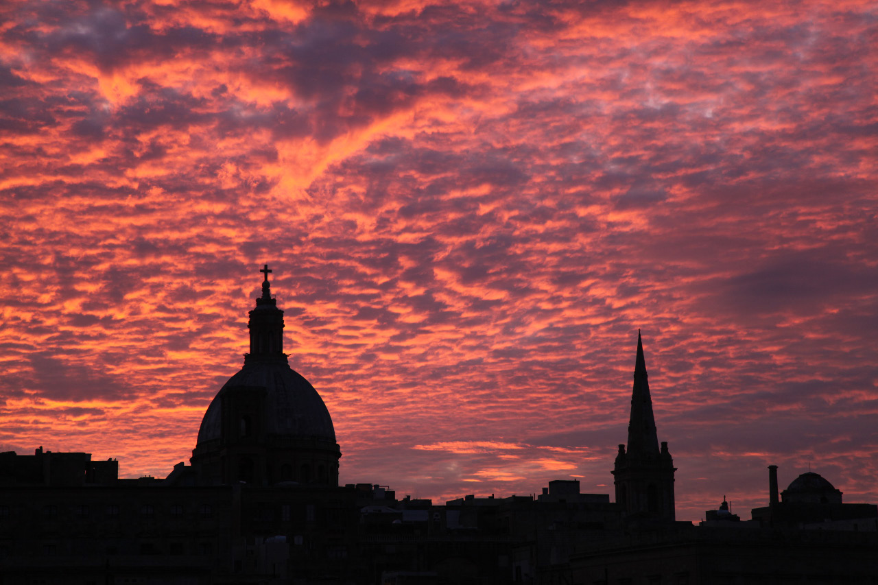 sunset on 16 XII 2012 in Malta