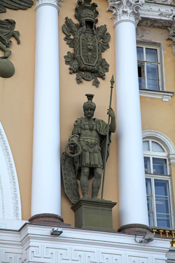 centurion armor, detail from General Staff Building – Здание Главного штаба